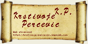 Krstivoje Perčević vizit kartica